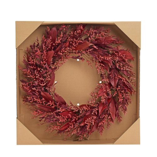 Veniec sušený bordový 46cm