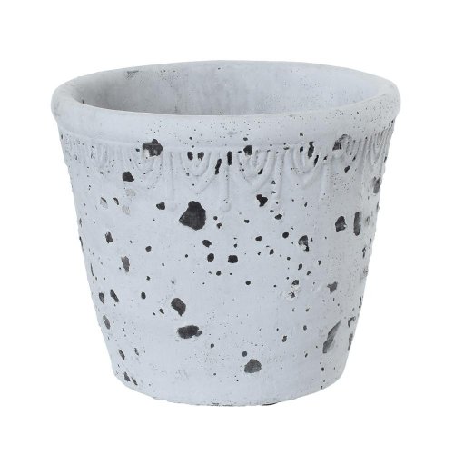 Obal cement antique grey d15.5*h13.5cm