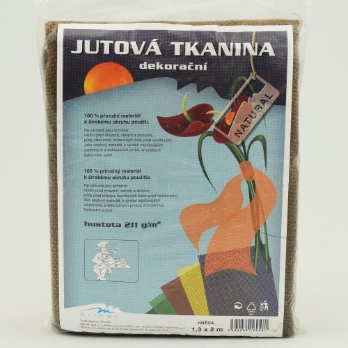 Jutová tkanina 211gr 1,3x2m hnedá