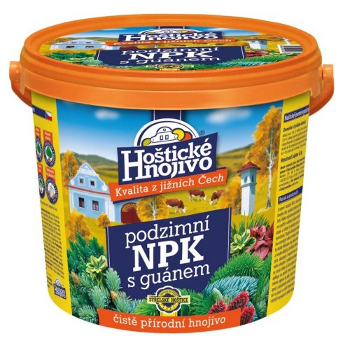 Hoštické hnojivo jesenné npk s guánom 4,5kg vedro 90/p.