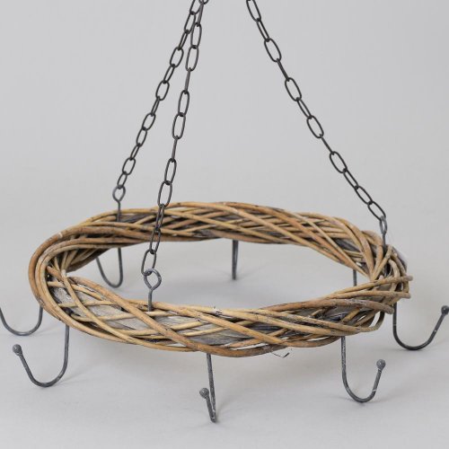 Veniec sivý na retiazke s háčikmi 36cm