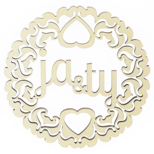 Výrez- kruh ja a ty 15cm s/2