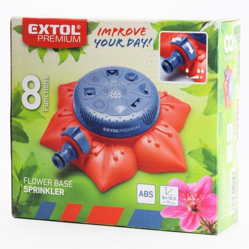 Zavlažovač záhr. plastový, 8-funk., kvet