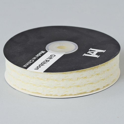 Stuha čipka 30mmx35y béžová