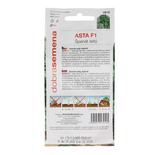 Špenát siaty asta f1 4g