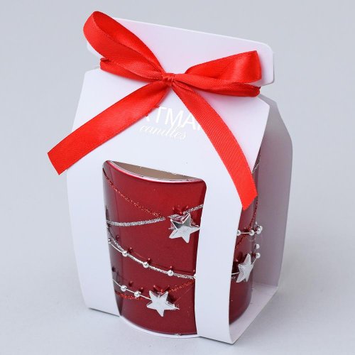 Girlanda voň.v skle červená