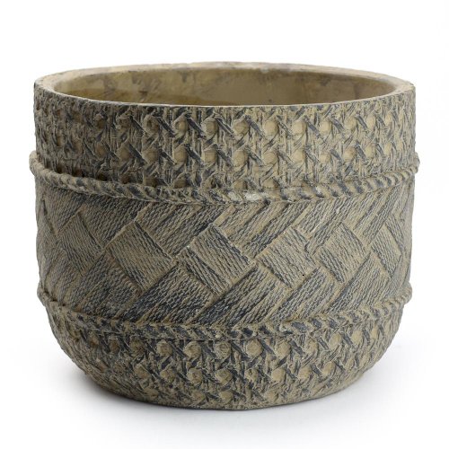 Obal cement  hnedá d17.5*h14cm - Jesenné dekorácie