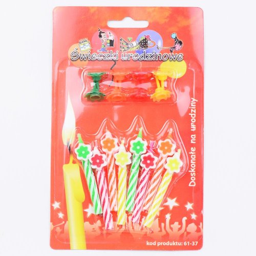 Tortové sviečky kvety 8+8 art.61-37