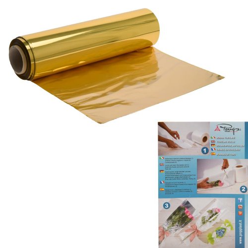 Super cena sáčok rolka 100mx0,50 tunel kvety tran/zlatá  0,50x100 m