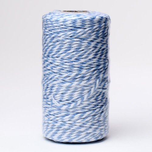 Šnúrka farby  2mmx100m sv modrá/biela