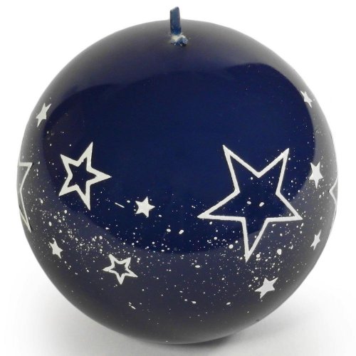 Biele hviezdy guľa 80 modra