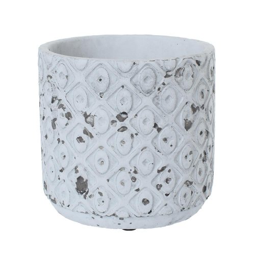 Obal cement antique grey d14.5*h14cm