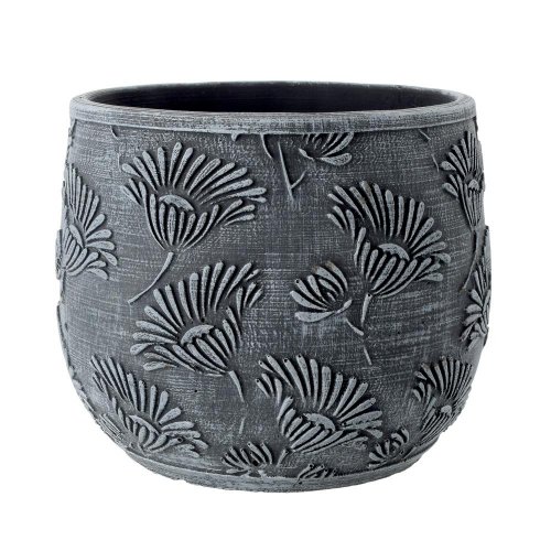 Obal cement kvety šedý 16,5x16,5x13,5cm