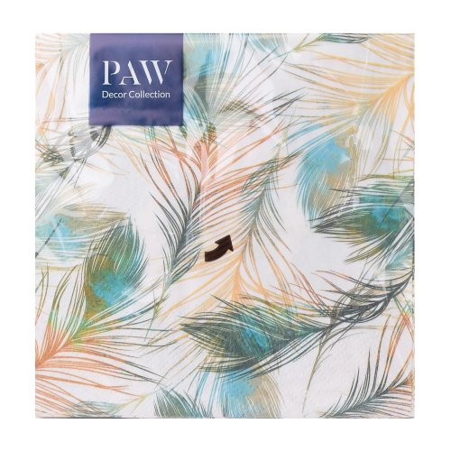 Sdl138100 servítky feather composition 3vrs/33x33cm 20ks