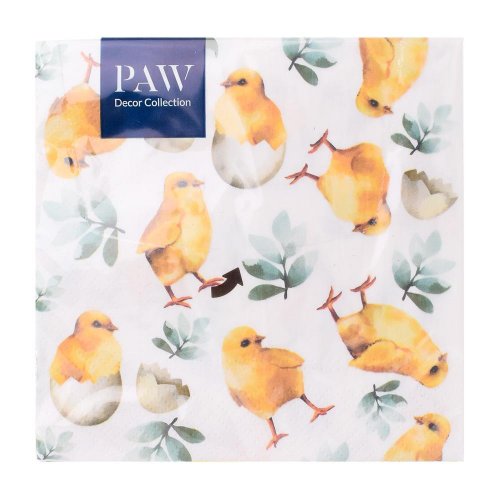 Sdl131900 servítky chicken in eggs 3vrs/33x33cm 20ks