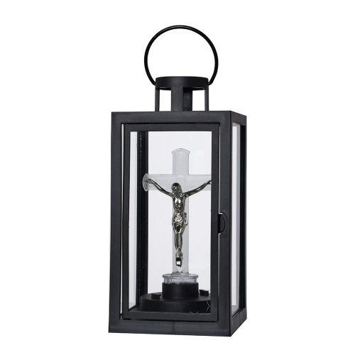 Led lucerna s krížom čierna 6/23/yze.b - Umelé kvety