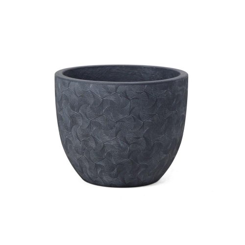 J130 kvetináč + miska mai tm.šedá 44x36cm xl