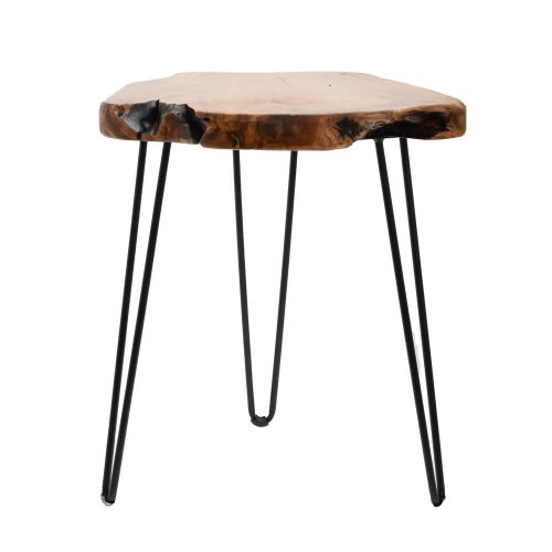 Stolík drevo 45x38xv52cm natur - Umelé kvety