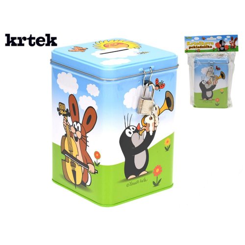 Pokladnička krtko kovová 15cm - Umelé kvety