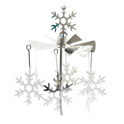 Svietnik anjel chime snowflakes - Umelé kvety