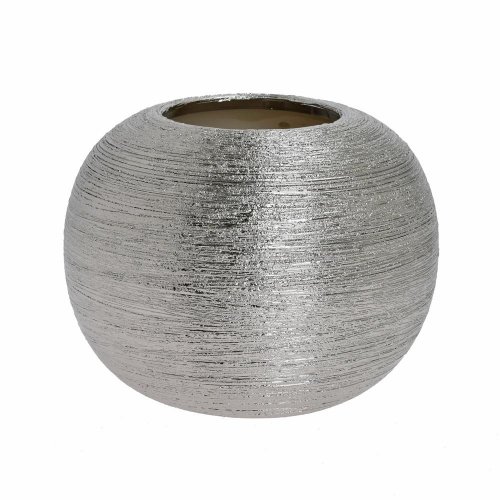 Obal keramika 18x18x14cm strieborný