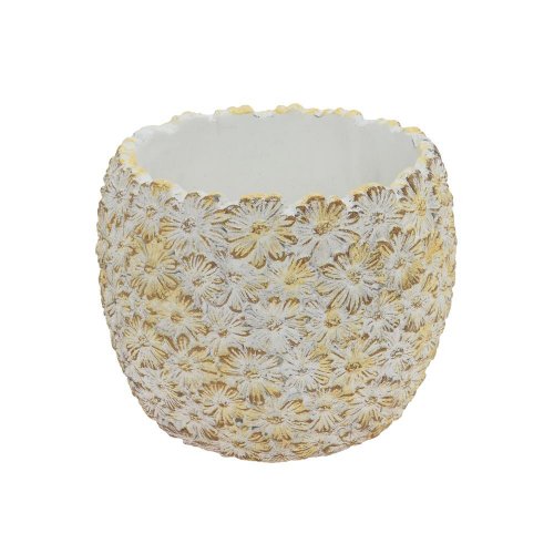 Obal kvietky keramika 15.5*15.5*13.5 biely