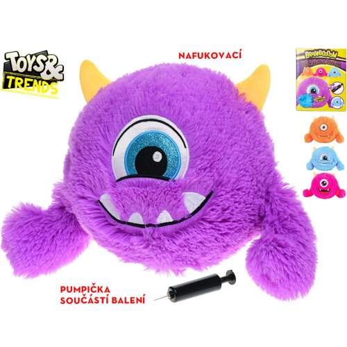 Príšerka plyšová toy & trends brain booom, 23cm, nafukovacie