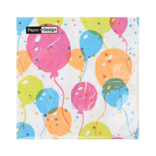 191986 servítky striek. balóny 33x33cm/191986