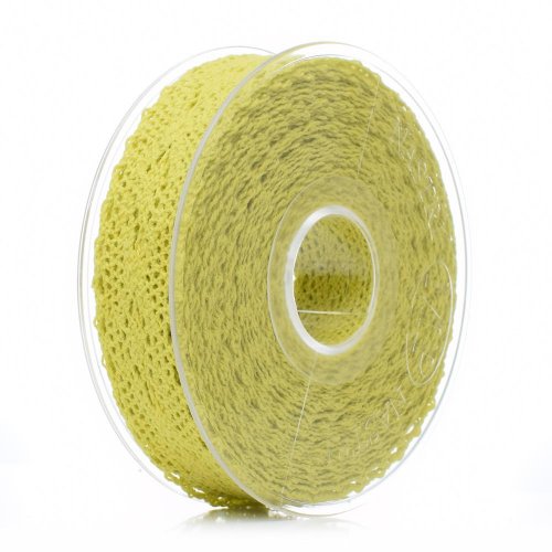 Stuha čipka  25mmx8m limetka - Vianočné osvetlenie