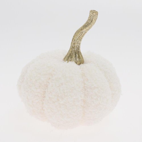 Tekvica biela textil 12*12*9,5cm