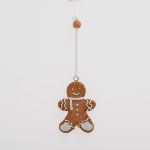 Záves perníček chlapec hne/bie poly 4,5*6*0,7cm