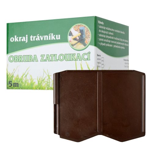 Obruba zatĺkacia hnedá 5m