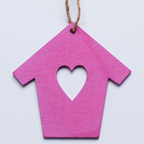 Výrez domček sv.fialová s/10 7cm