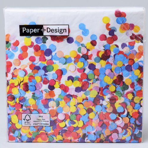 200459 servítky confetti 33x33cm - Umelé kvety