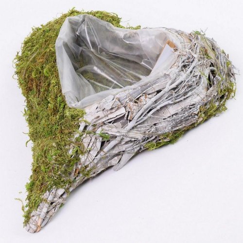 Obal srdce mach bielozelený 27x32x7cm