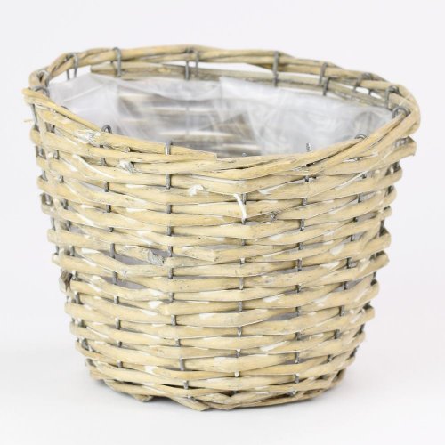 Košík prútie šedý m d19xh15cm