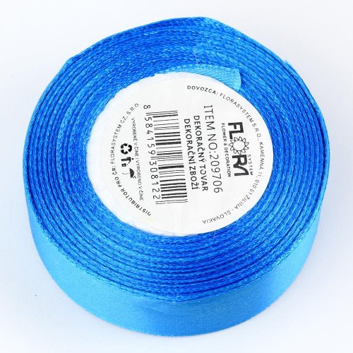 Saten stuha 25mm/15m farba 121 modrá