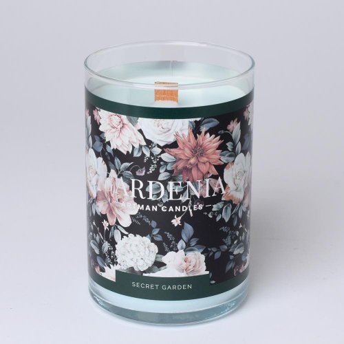 Voň.v skle gardenia veľ.1200gr zelená