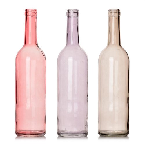 Fľaša sklo ruž.mix 7,5xv30cm