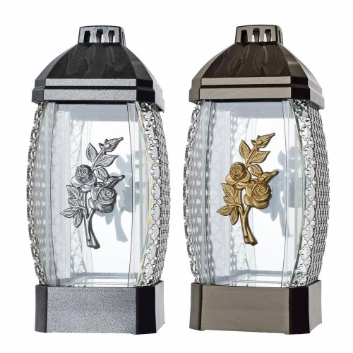 Lampion glamour ruža plast 13x30cm