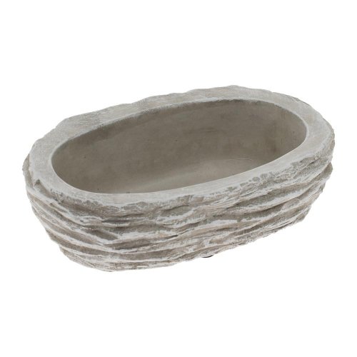Obal ovál cement bledo-sivý 25cm