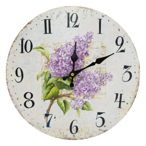 Hodiny nástenné mdf dia 34cm orgován