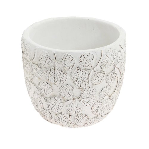 Obal kvety keramika 12.8*12.8*11.3 biely - Vianočné dekorácie a ozdoby