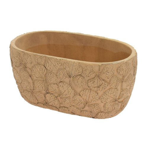 Obal kvety keramika 20.3*11.3*9.8 hnedý