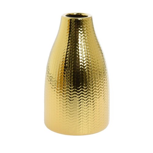 Váza keramika 11,5x12x19,5cm zlatá