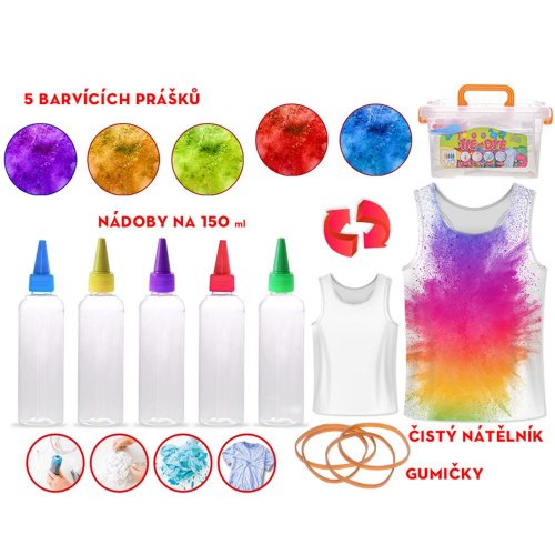 Sada na výrobu batikovaného trička, v plastovom boxe