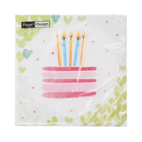 206159 servítky srdcia 33x33cm/206159