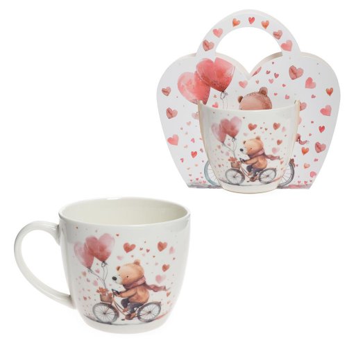 Šálka 460ml medvedíky so srdcom