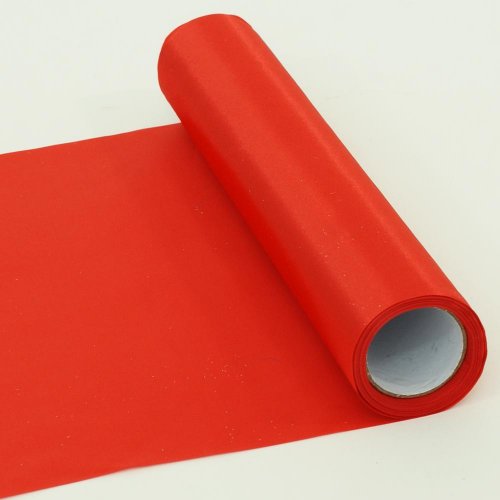 Saten rolka 32cmx6m farba 001 červená - Vianočné dekorácie a ozdoby