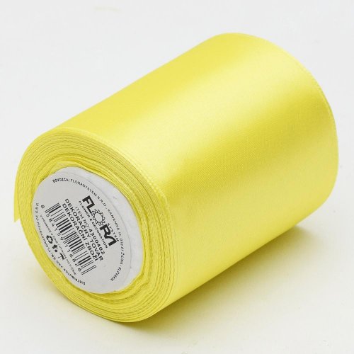 Satén stuha 76mm/10m žltá farba 082 - Lampáše